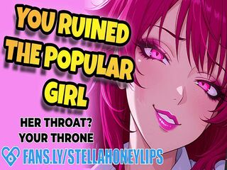 The Popular Girl Falls For You Dick "Say I'm the most beautiffffgag-gag-gag"  F4M Audio Roleplay