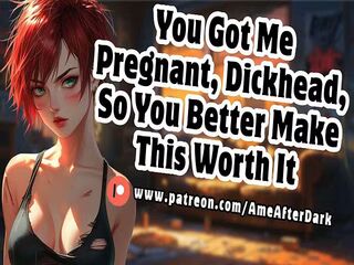 Tsundere Bully Shows Up Pregnant at Your Door: From Hate-Fuck to Begging You to Breed Her Again